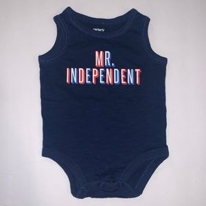 Carter’s Mr. Independent sleeveless onesie, 3 mos